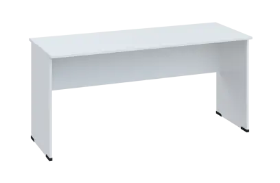 EPL 26 - 16 stůl kancelářský, dřevěná podnož, deska 25 mm, široký 1600 mm, bílá